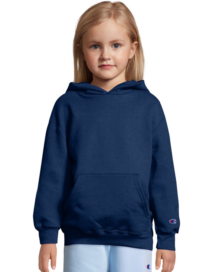 Sudadera Con Capucha Champion Niña - Double Dry Fleece Pullover ( Azul Marino ) 3879540-ER